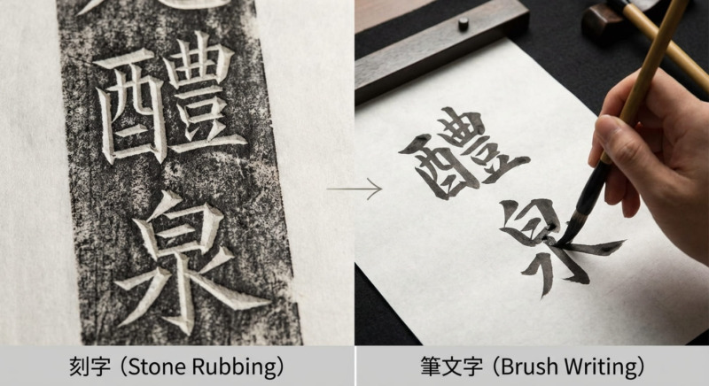 刻字と筆文字の違い