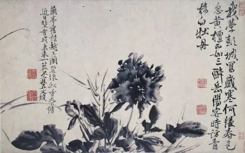 徐渭　花卉図巻