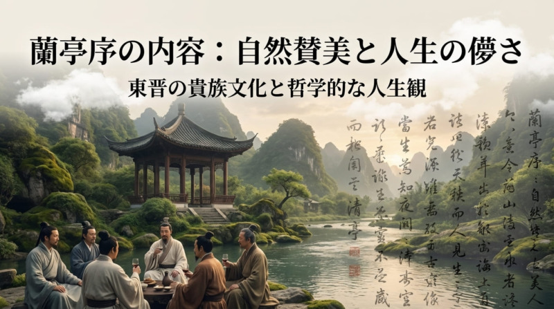 蘭亭序の内容：自然賛美と人生の儚さ
