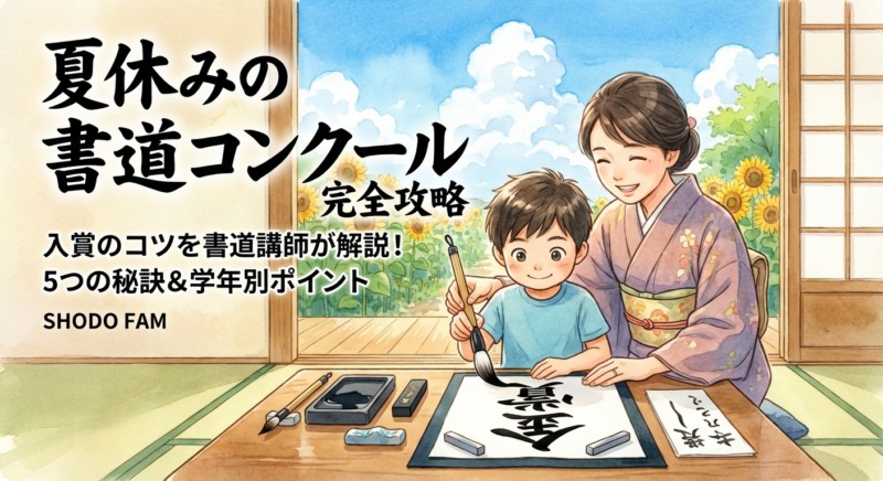夏休みの書道コンクール完全攻略｜入賞のコツを書道講師が解説サムネイル