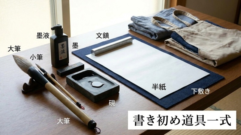 書き初めに必要な道具